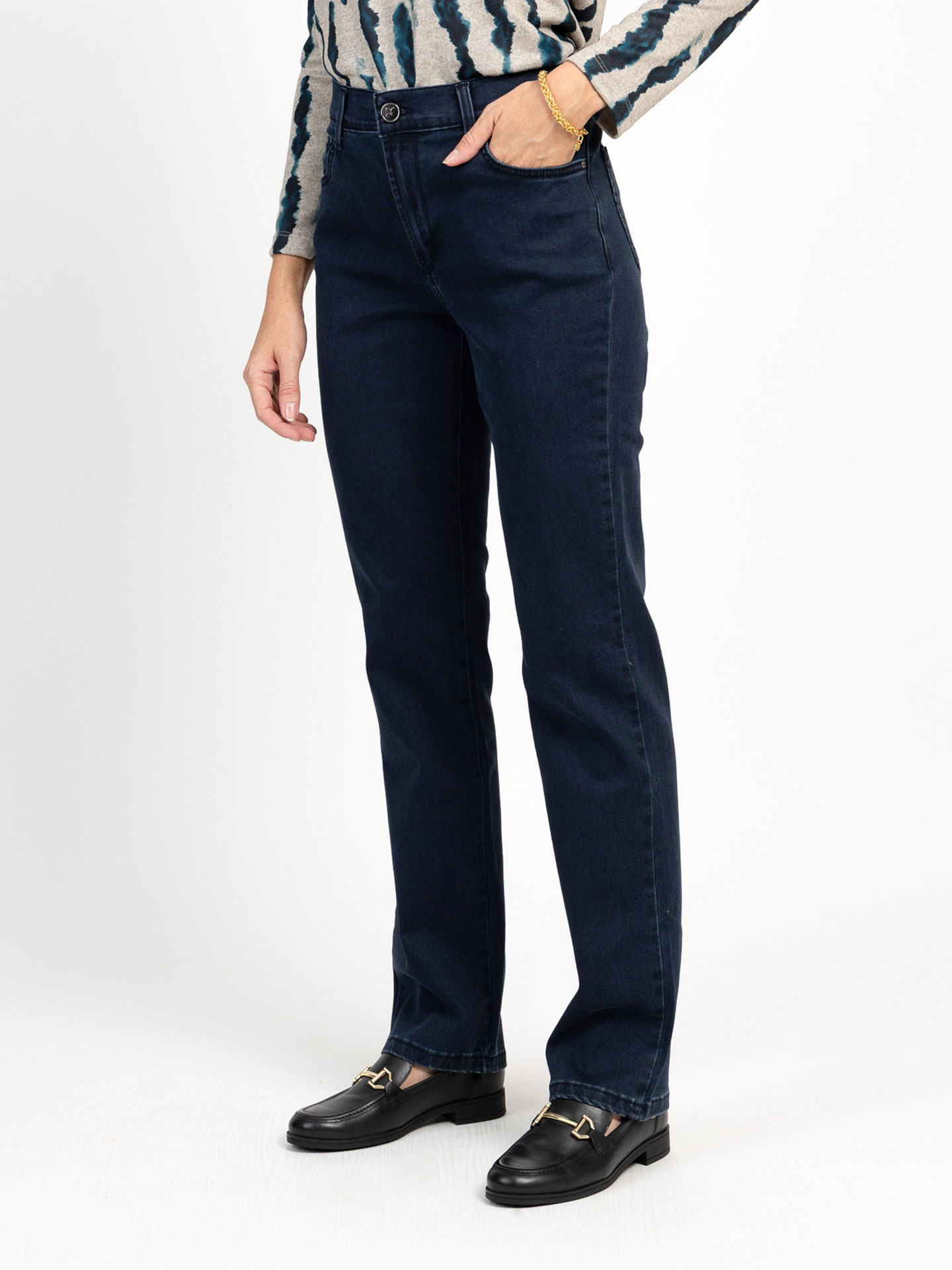 Calças de Sarja Straight Fit