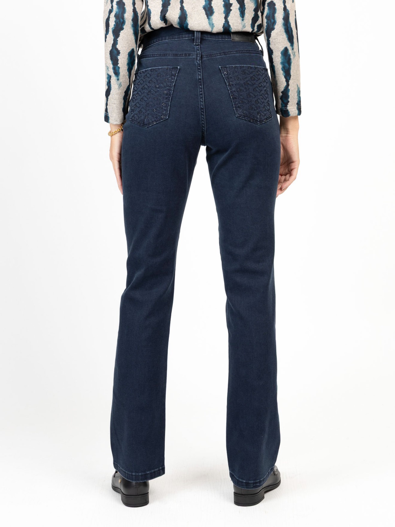 Calças de Sarja Straight Fit