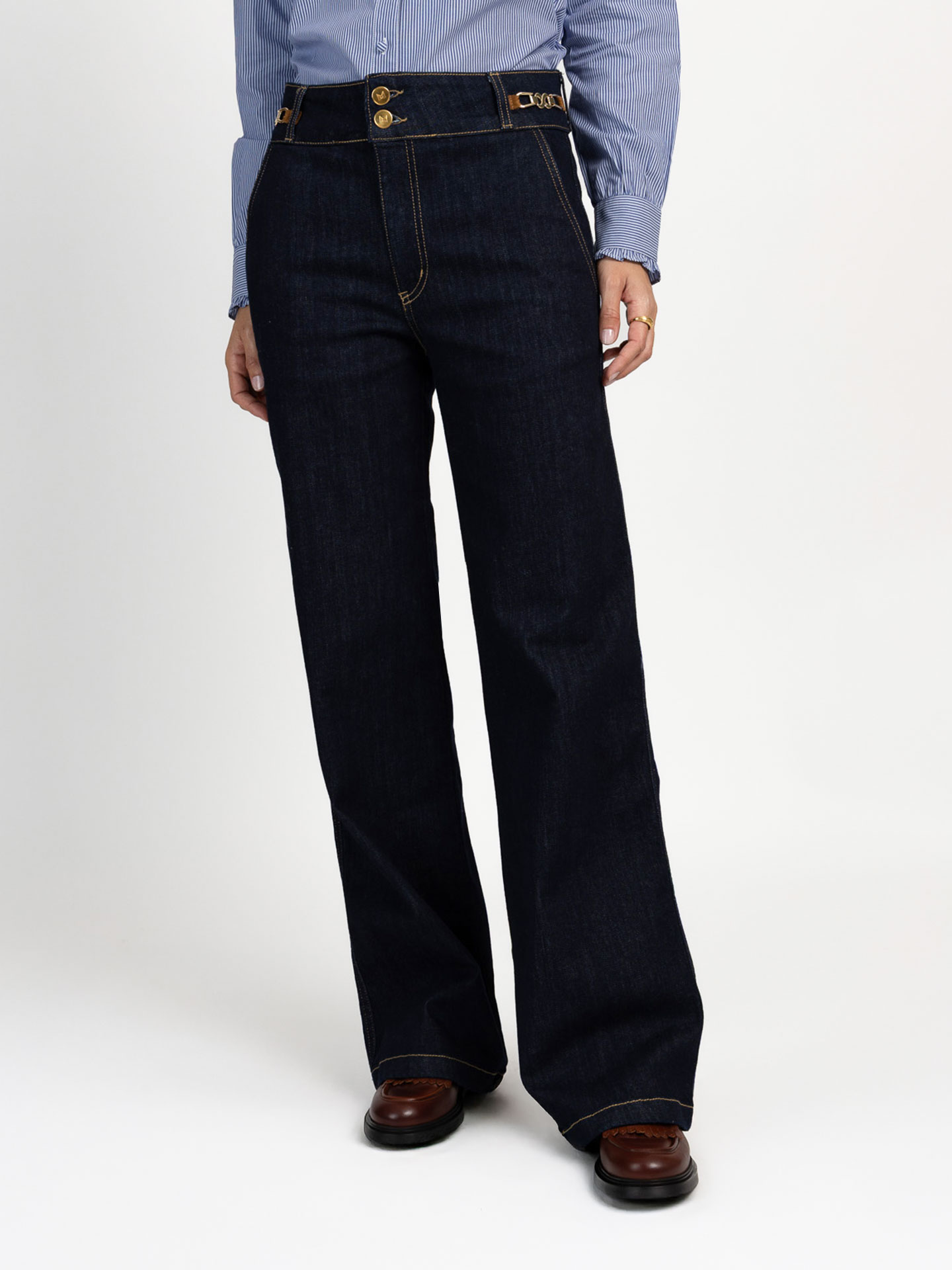 Calças de Ganga Straight Fit