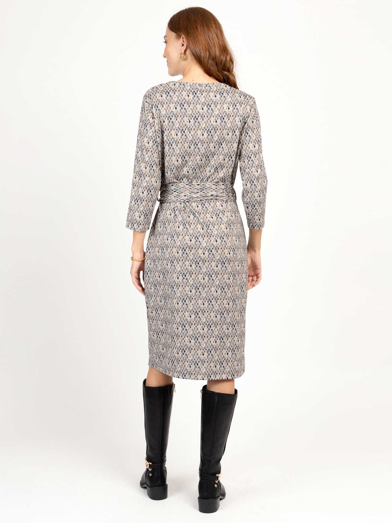 Vestido Midi de Malha com Cinto