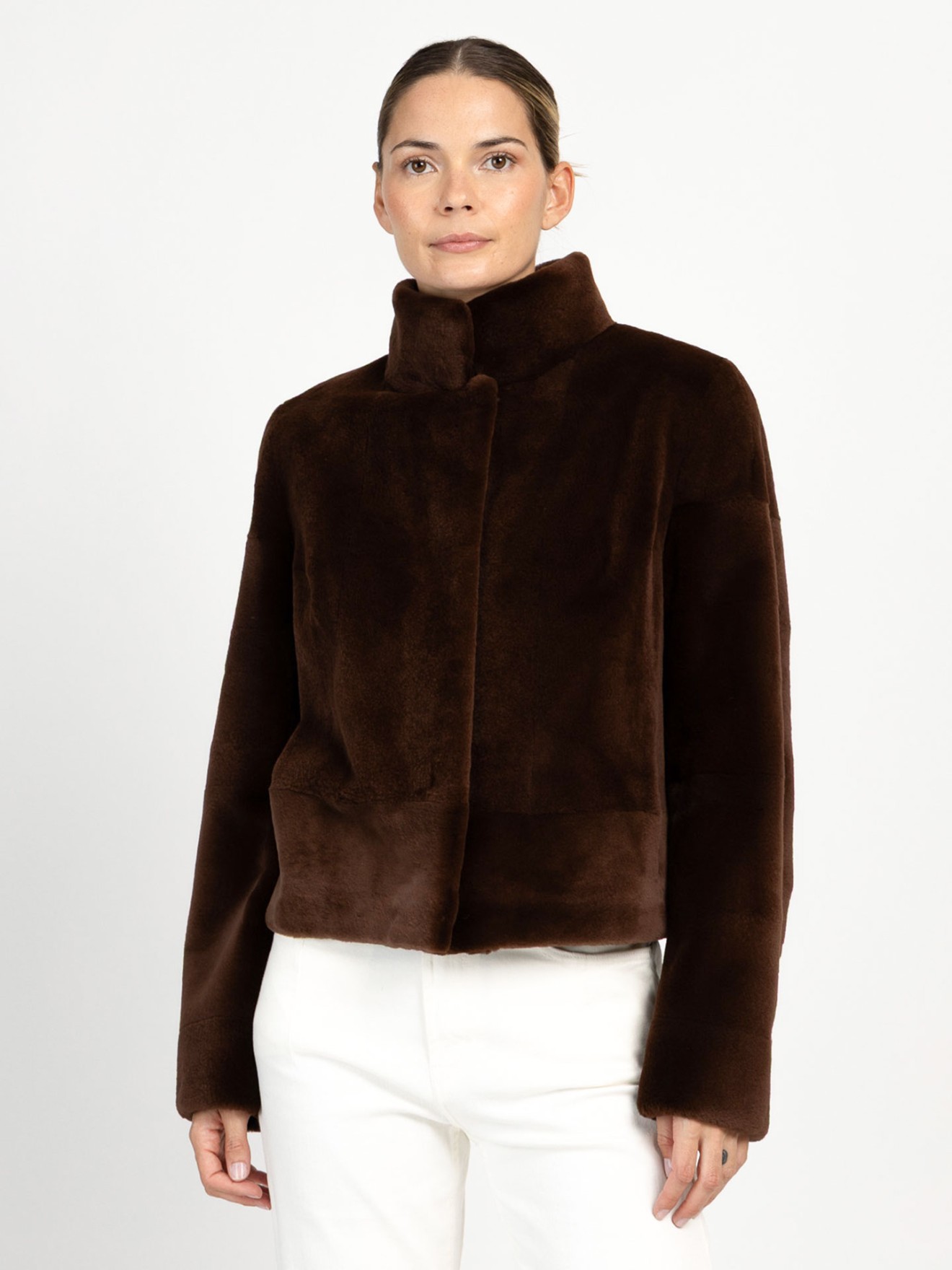 Casaco Curto de Pelo Natural