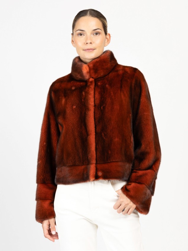 Casaco Curto de Pelo Natural