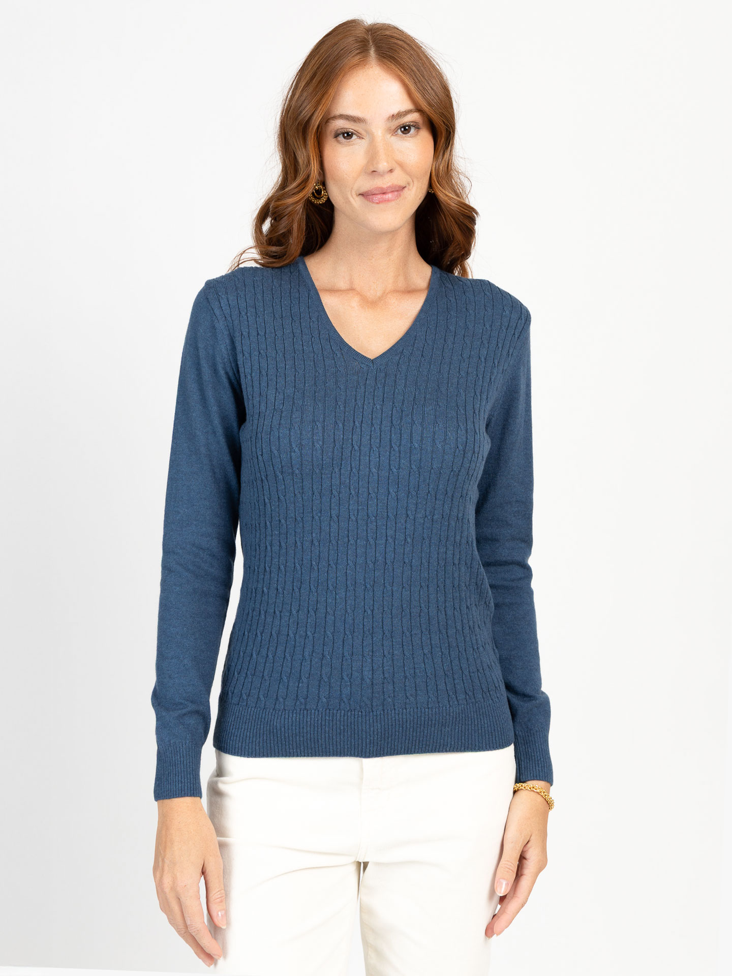 Camisola de Malha com Padrão Trançado