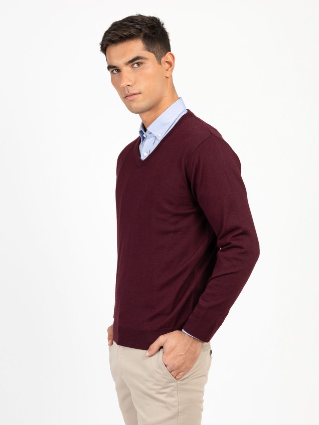 Camisola de Malha com Decote em V