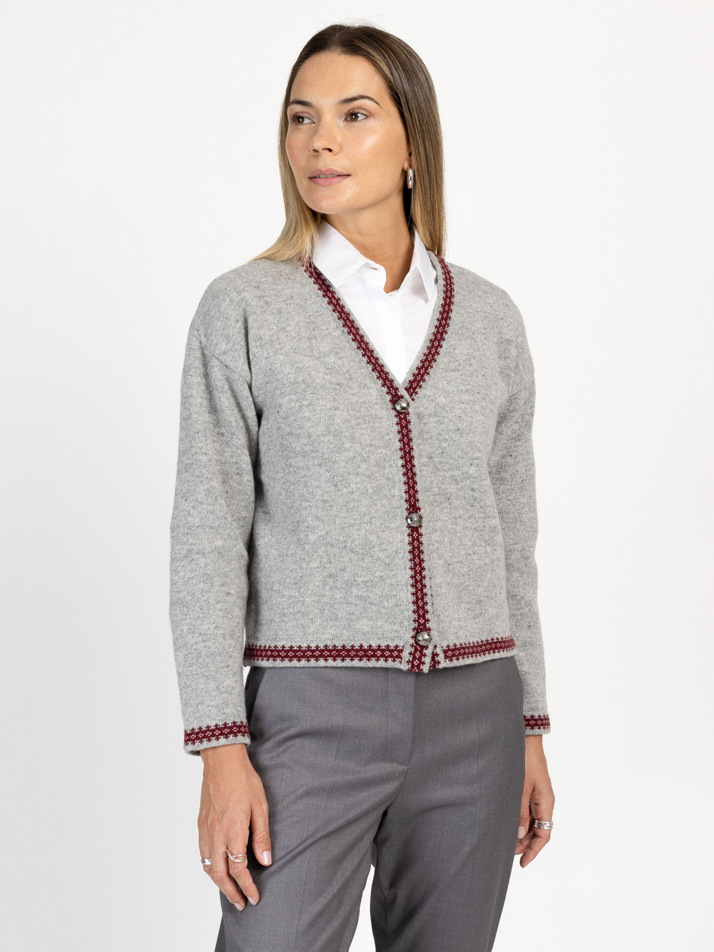 Casaco de Malha com Decote em V