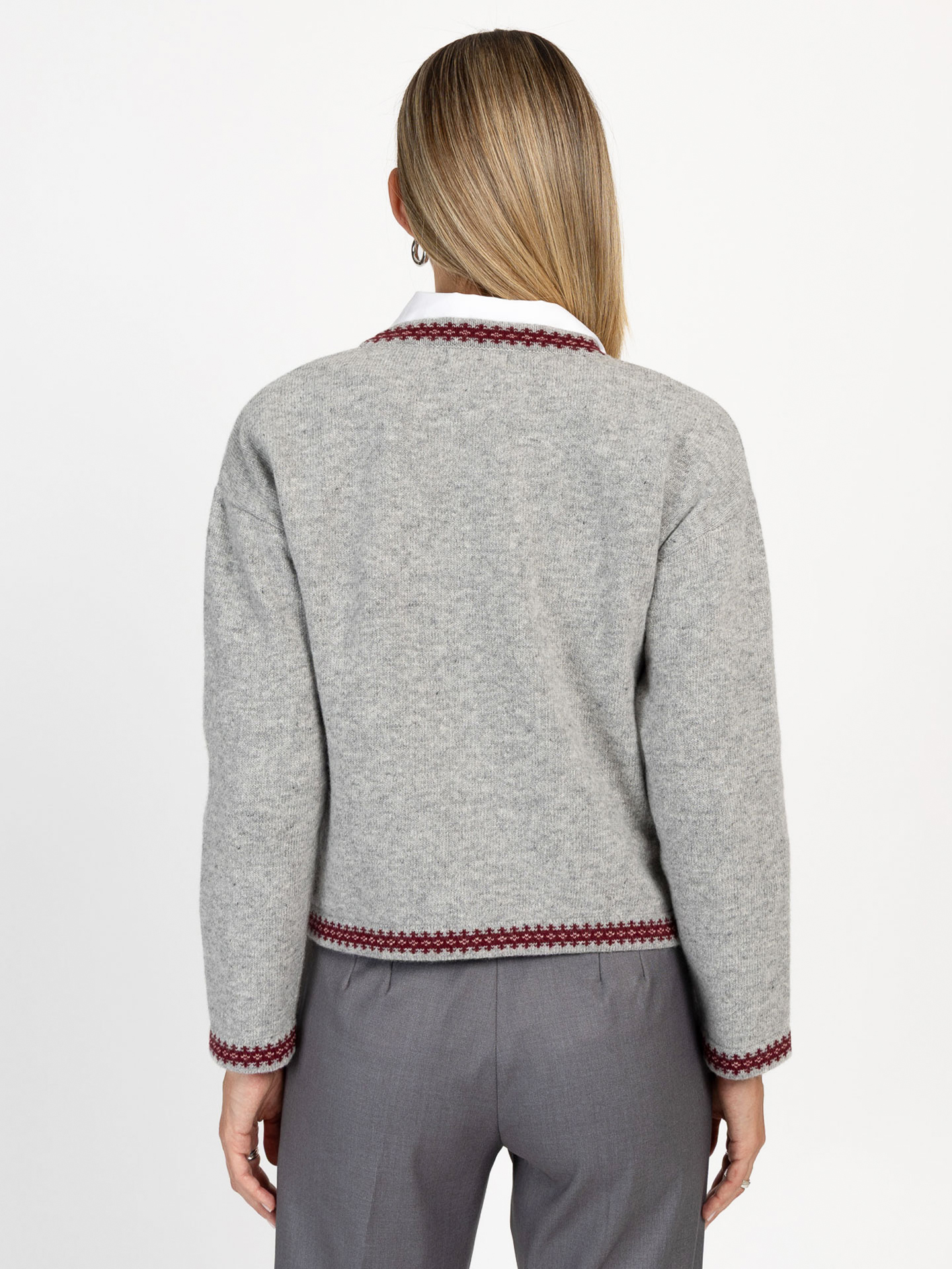 Casaco de Malha com Decote em V