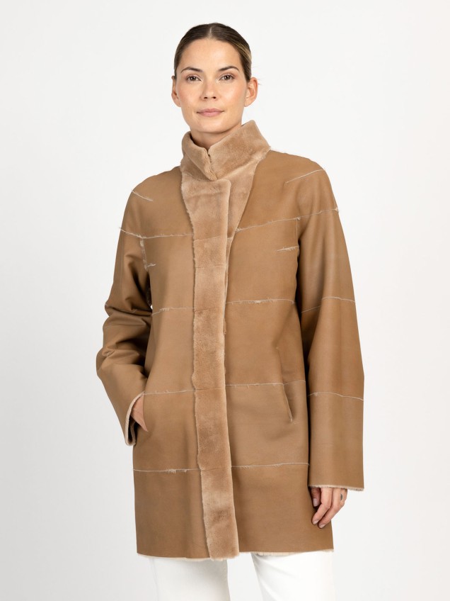 Casaco Comprido de Pelo Natural