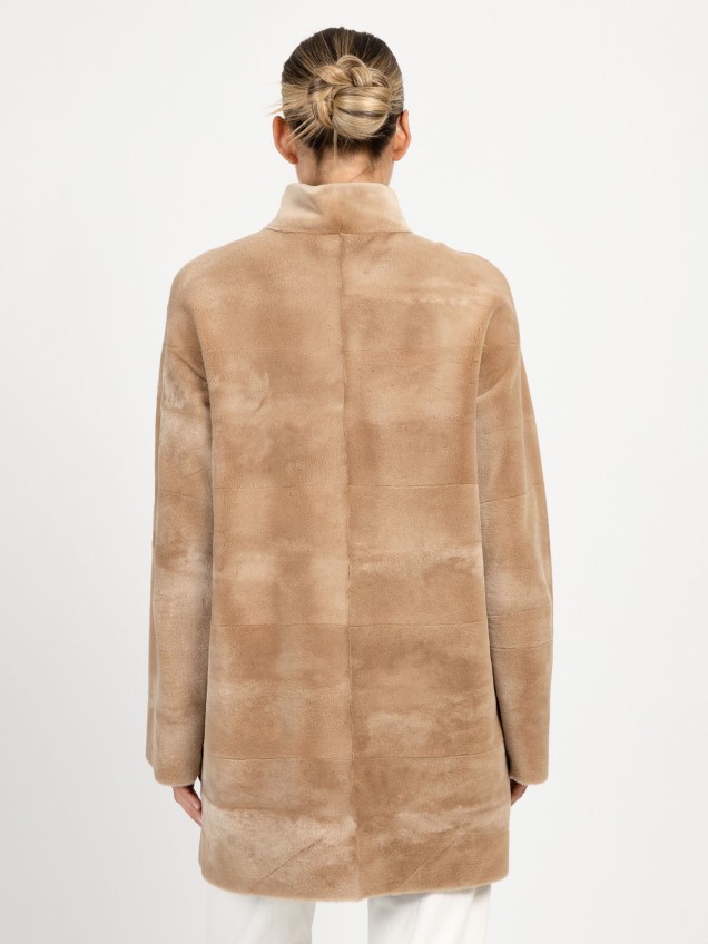 Casaco Comprido de Pelo Natural