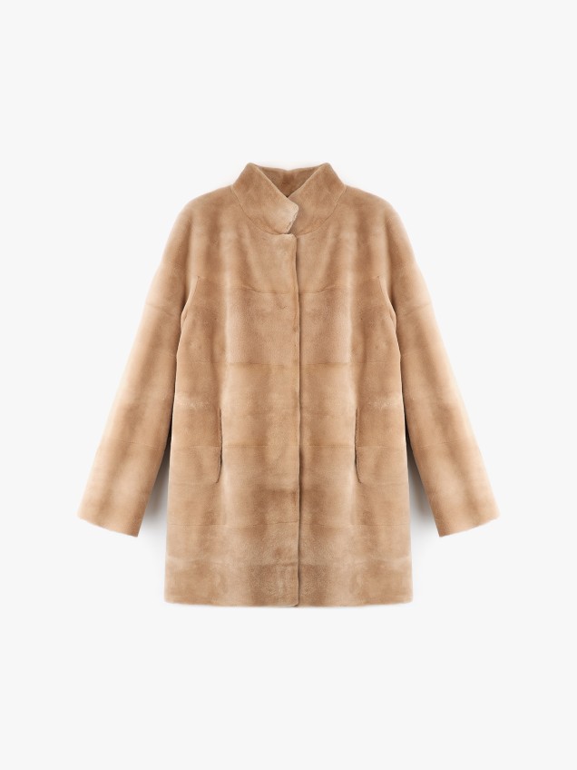 Casaco Comprido de Pelo Natural