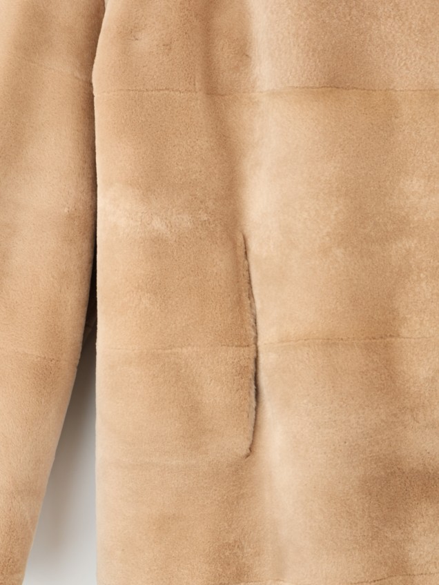 Casaco Comprido de Pelo Natural