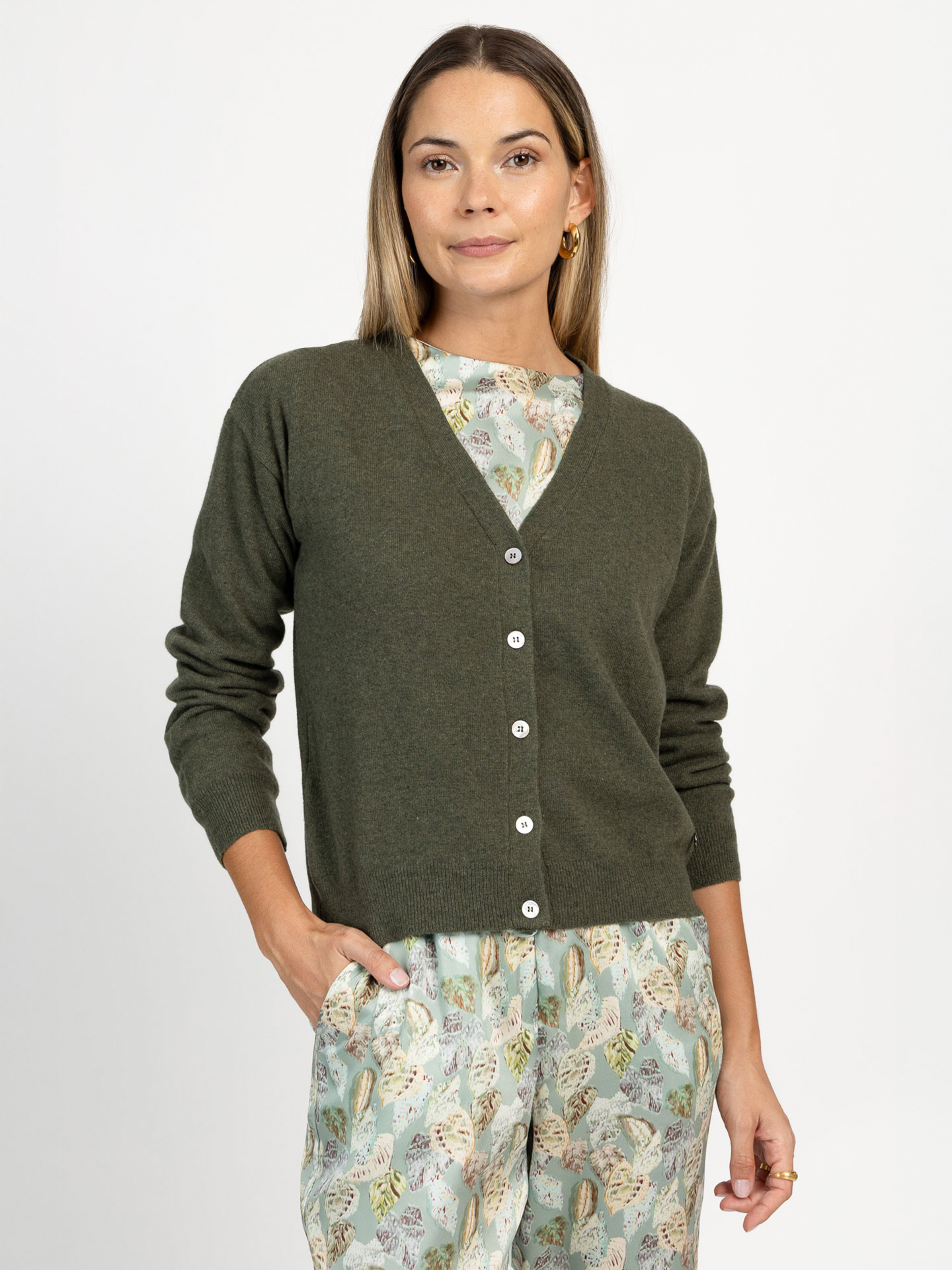 Casaco de Malha com Decote em V