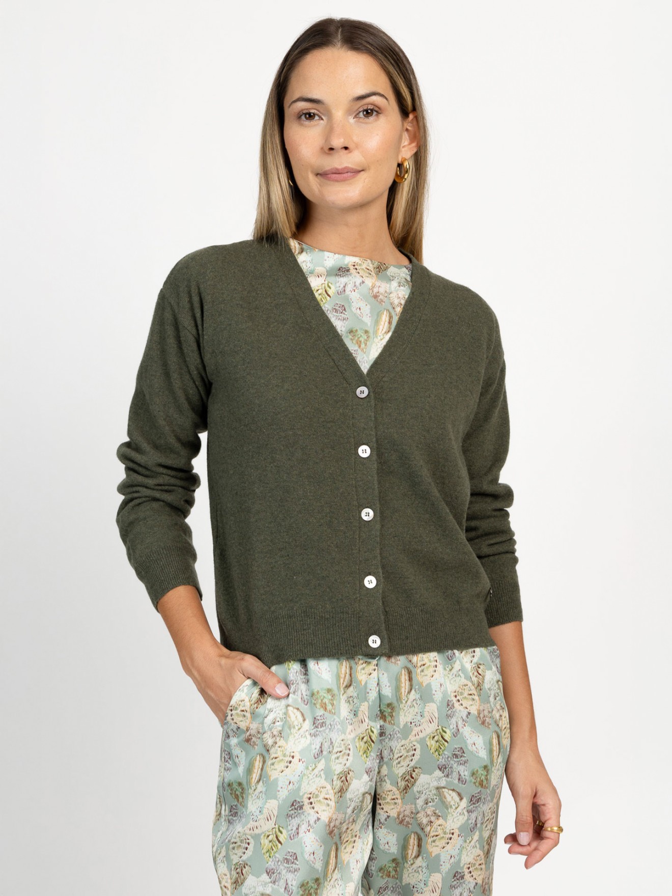 Casaco de Malha com Decote em V