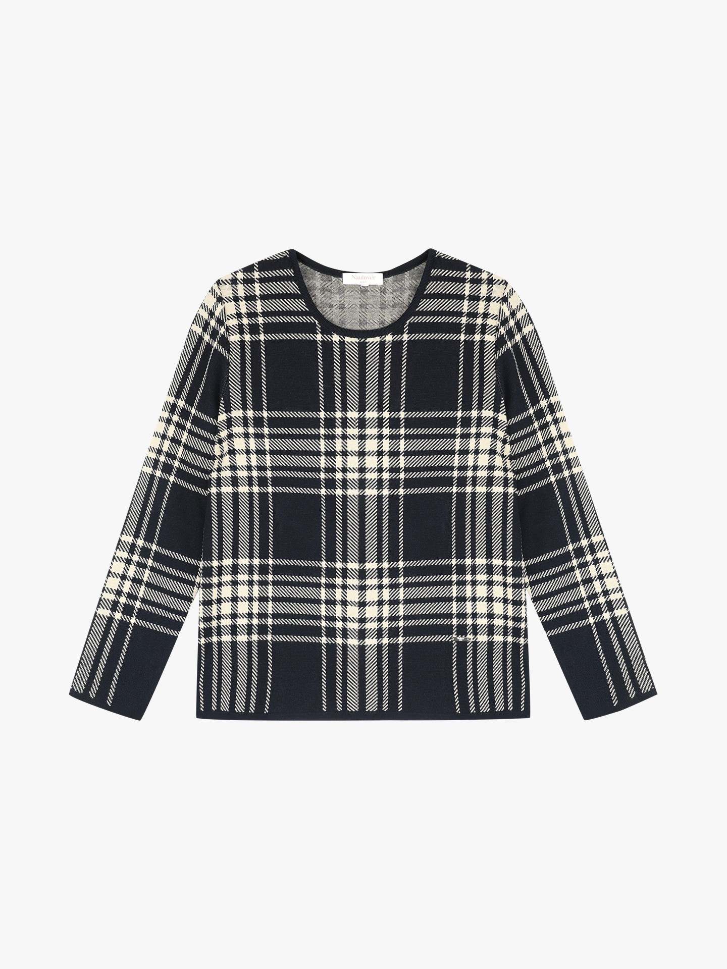 Camisola de Malha com Padrão Xadrez