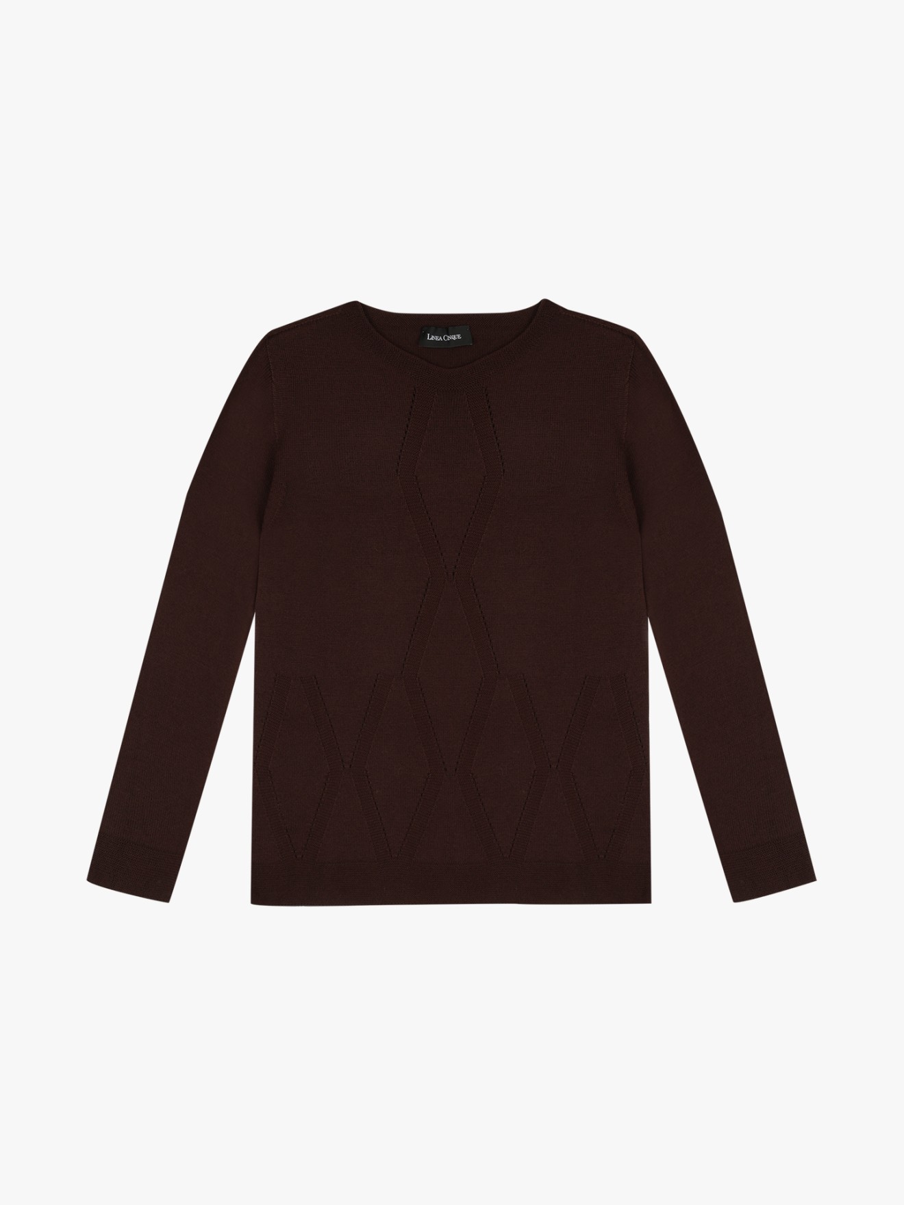 Camisola de Malha com Padro de Losangos