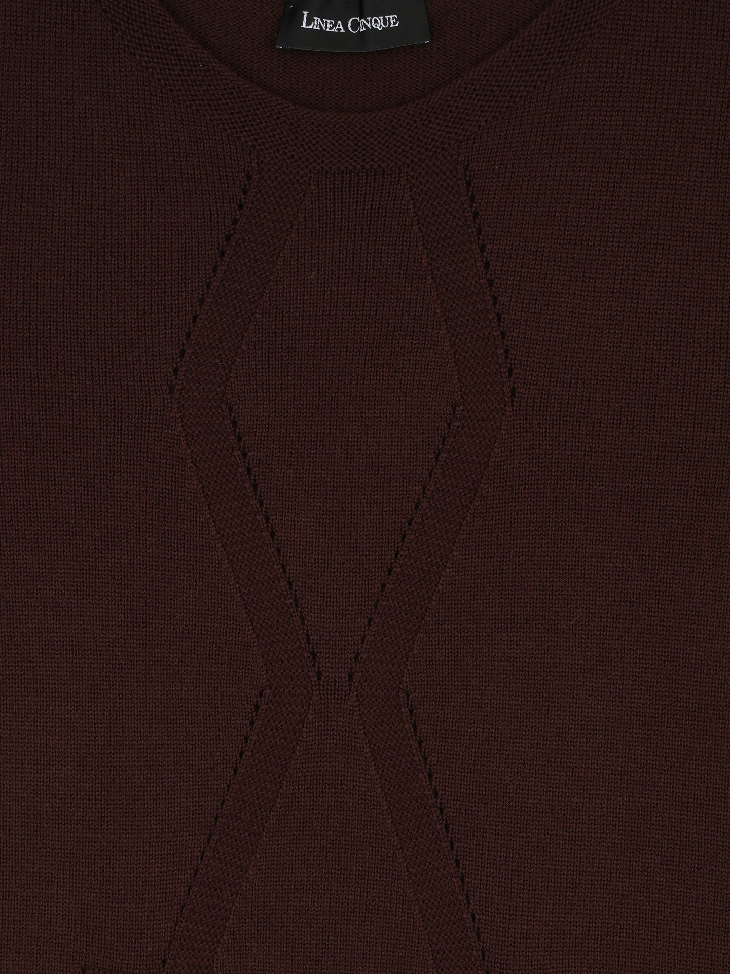 Camisola de Malha com Padrão de Losangos