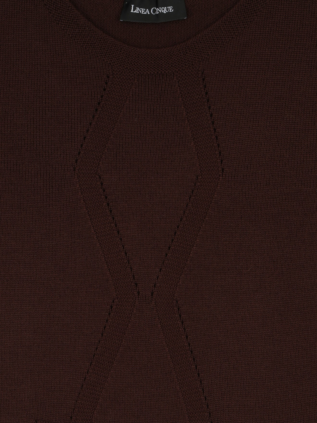 Camisola de Malha com Padro de Losangos