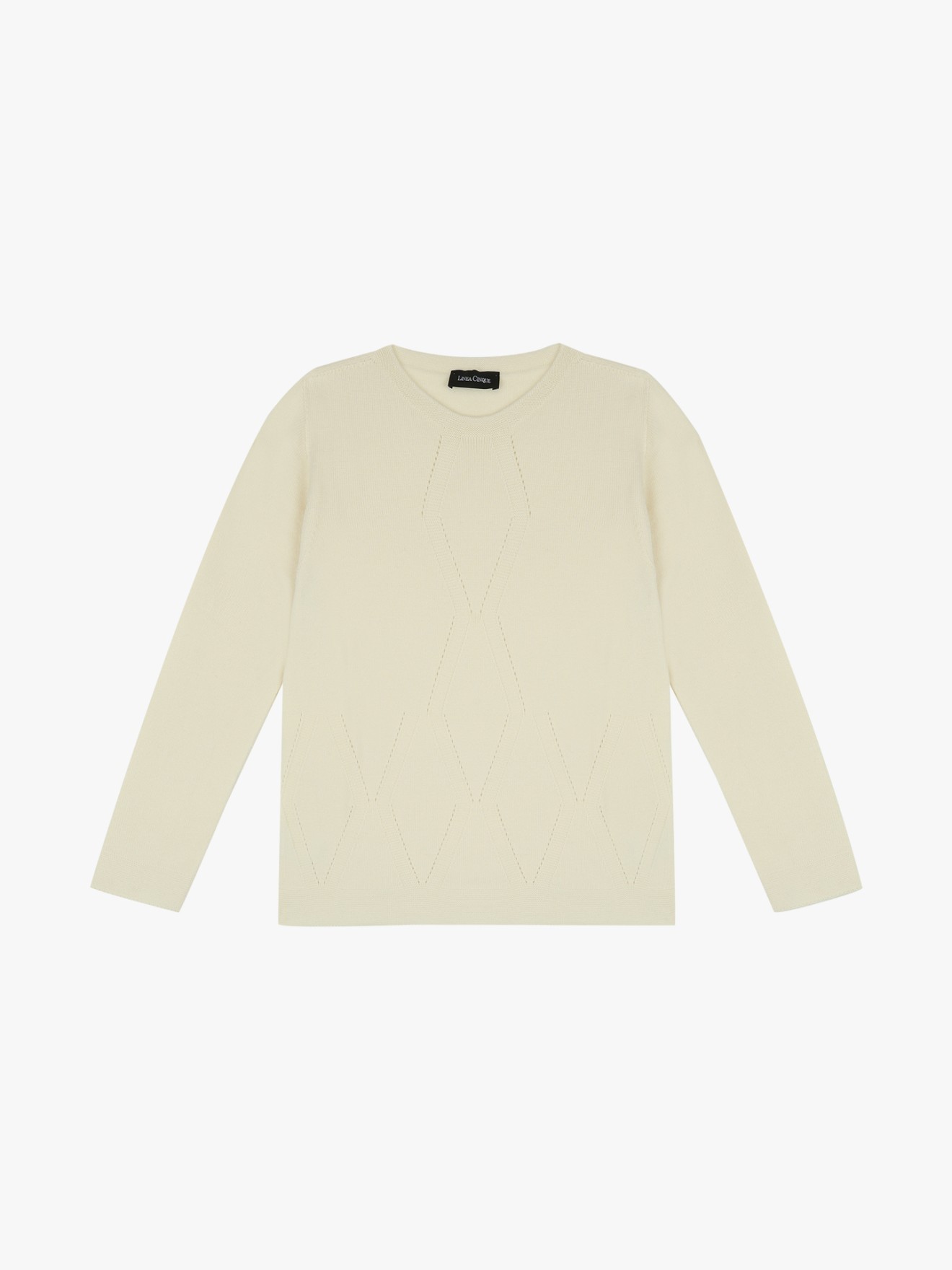 Camisola de Malha com Padro de Losangos