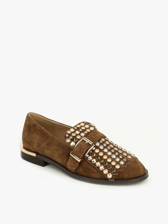 Mocassins Rasos com Tachas