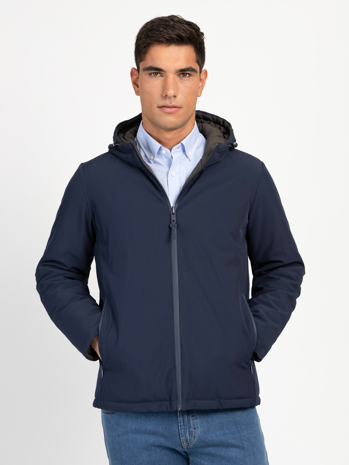 Blusão Reversível Acolchoado com Capuz