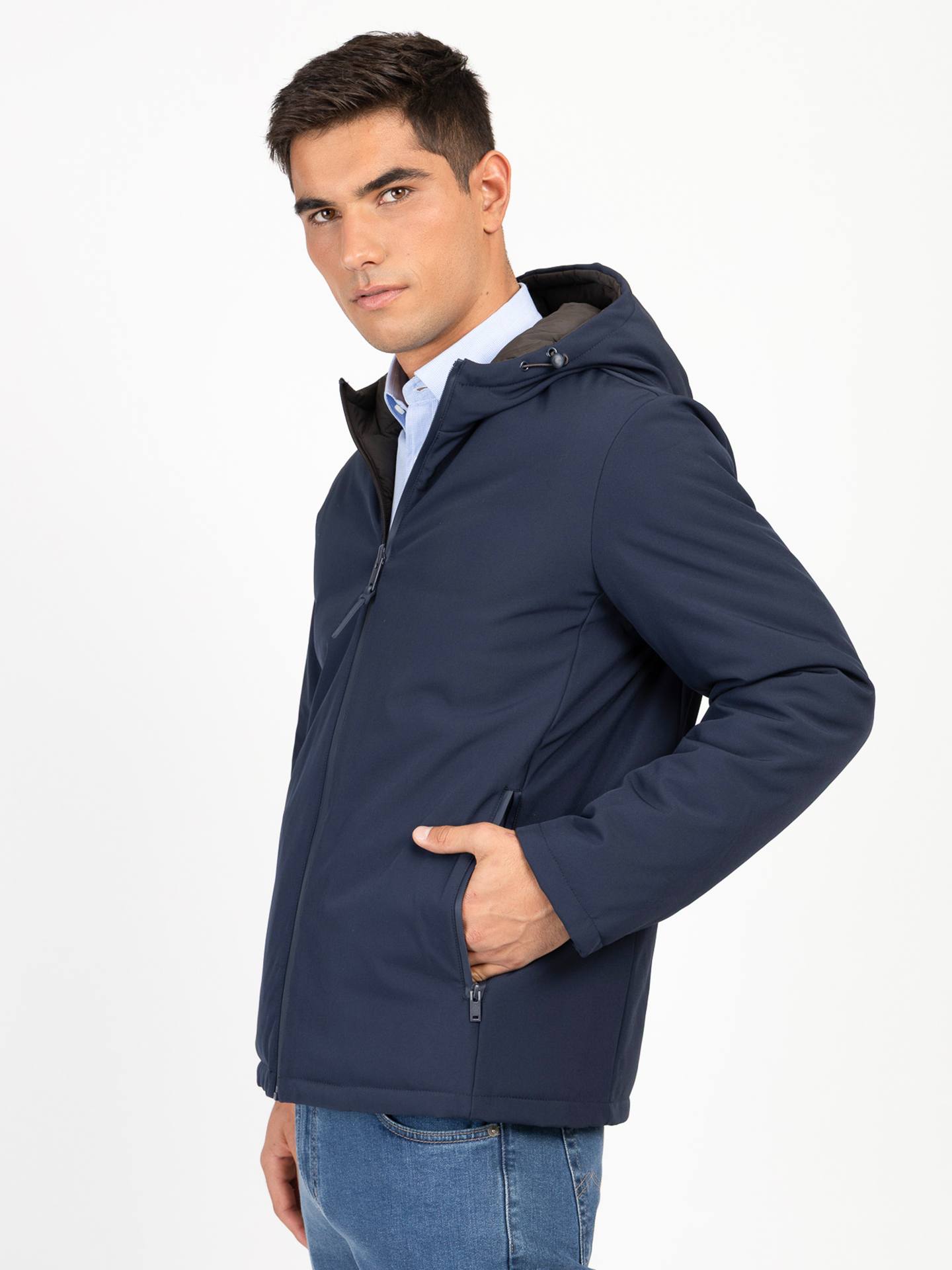 Blusão Reversível Acolchoado com Capuz