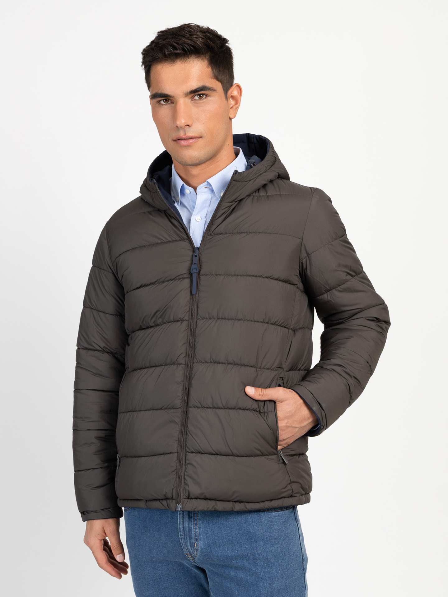 Blusão Reversível Acolchoado com Capuz