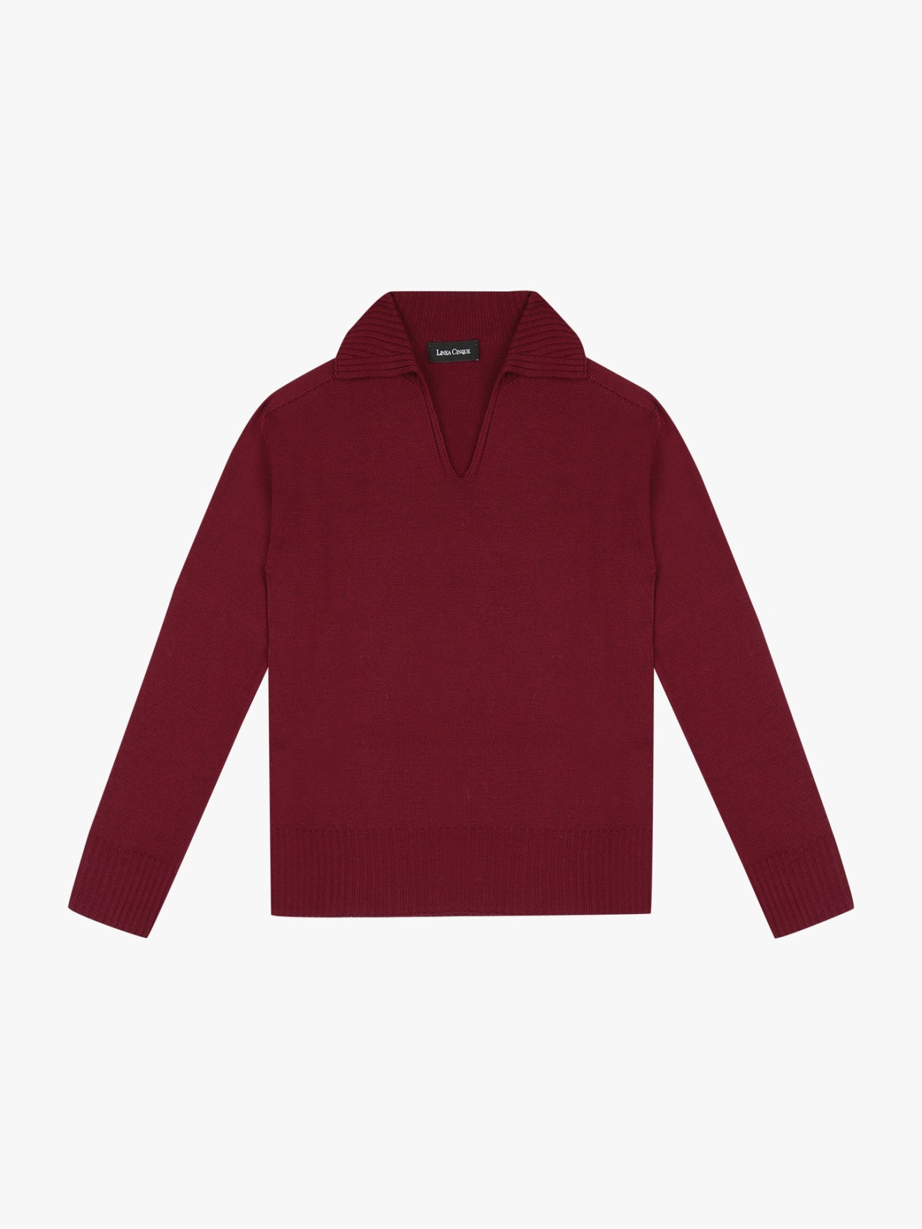 Camisola de Malha com Gola Aberta em V