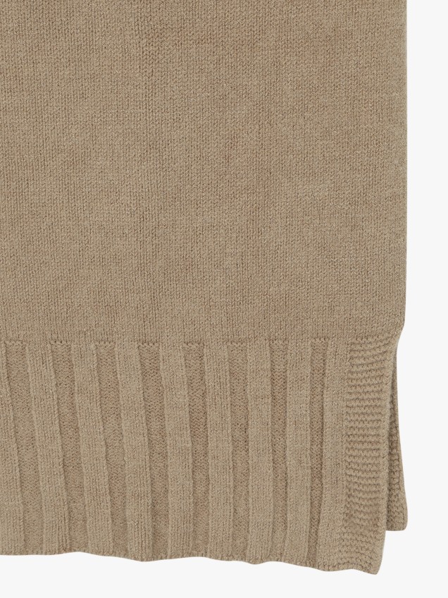 Camisola de Malha com Mangas Trançadas
