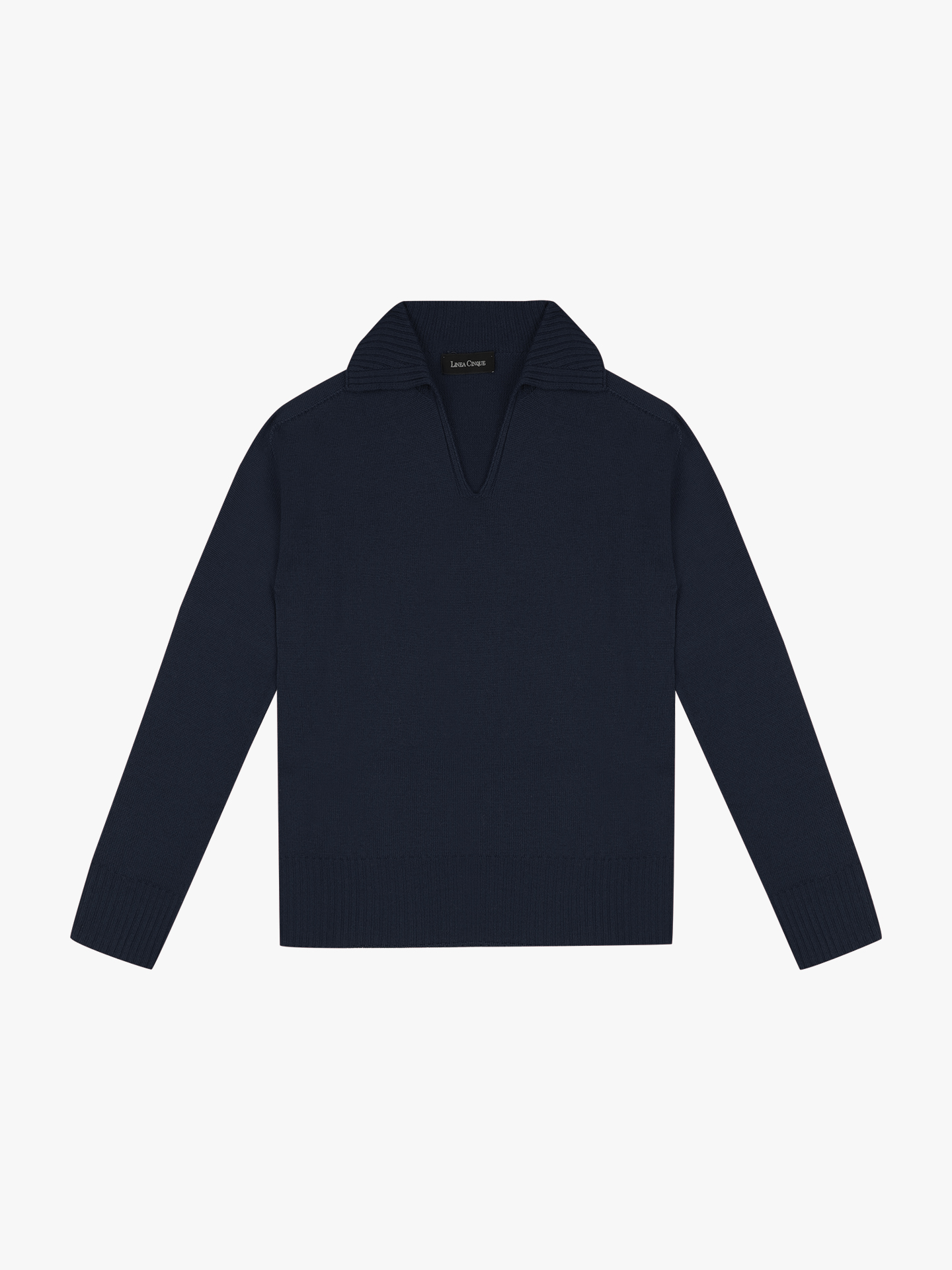 Camisola de Malha com Gola Aberta em V