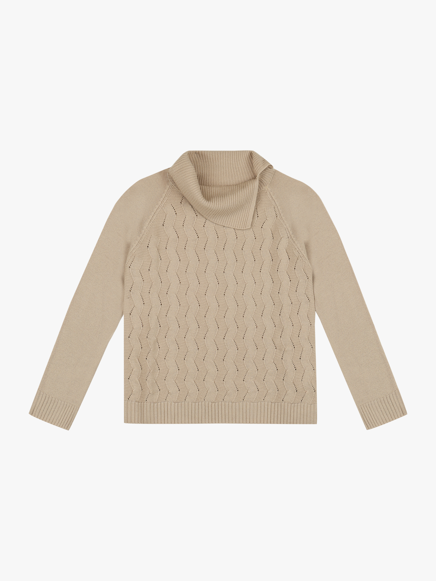 Camisola de Malha com Gola Alta Larga