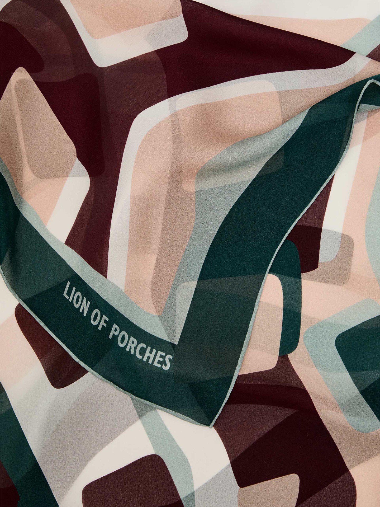 Lenço Quadrado com Padrão Geométrico