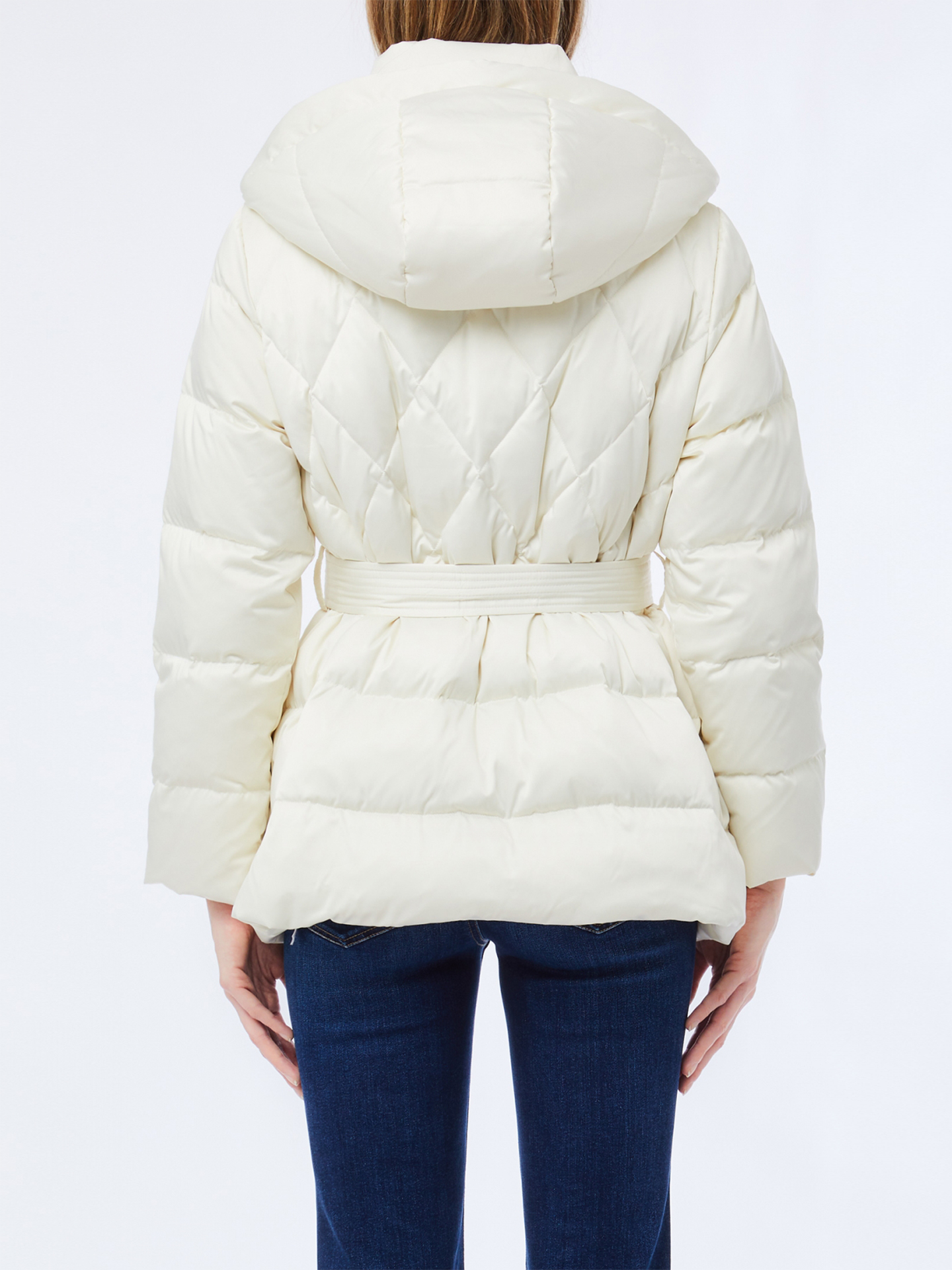 Parka Acolchoada com Capuz e Cinto