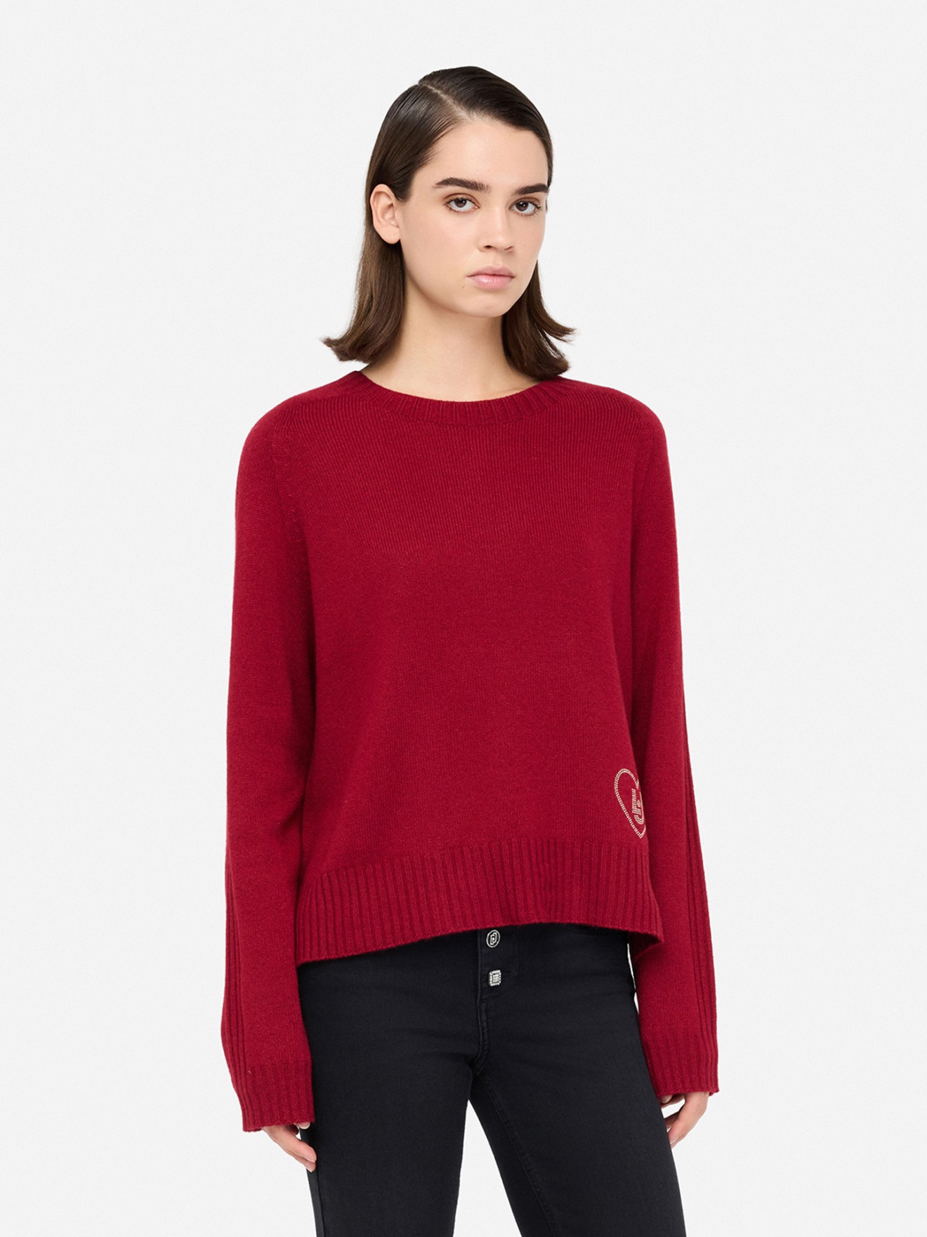 Camisola de L com Corao em Strass