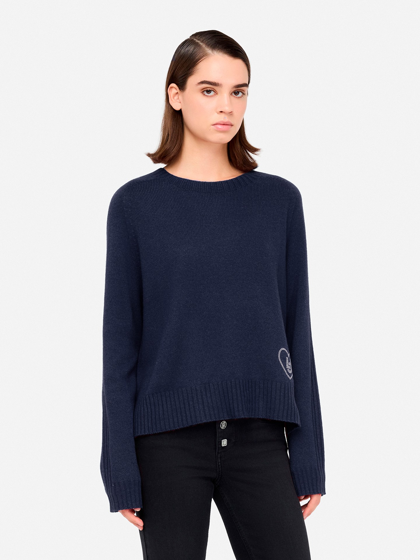 Camisola de L com Corao em Strass