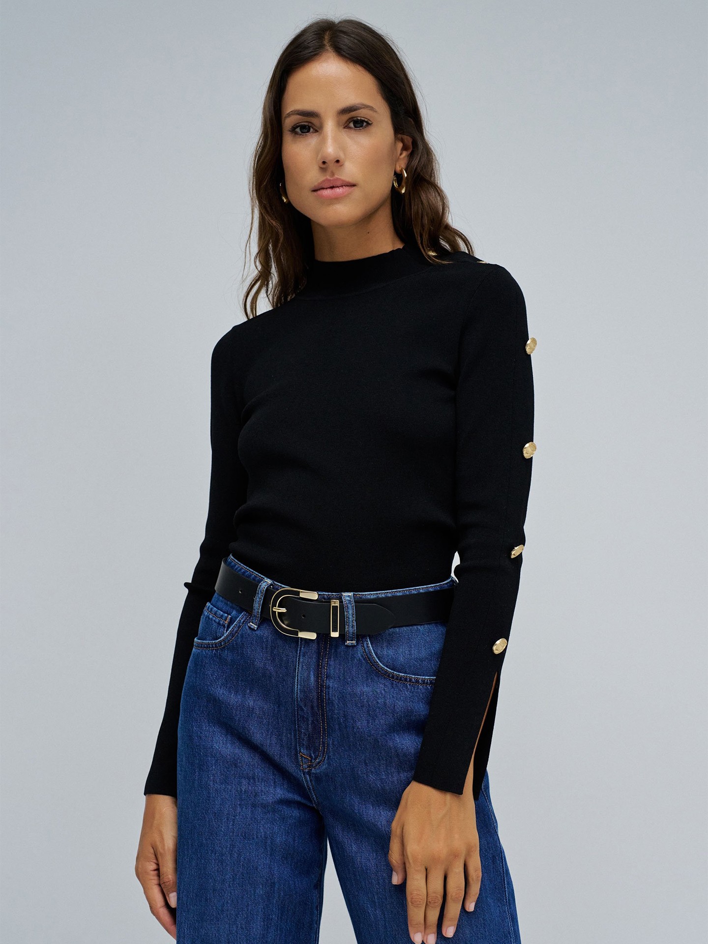 Camisola de Malha com Botões