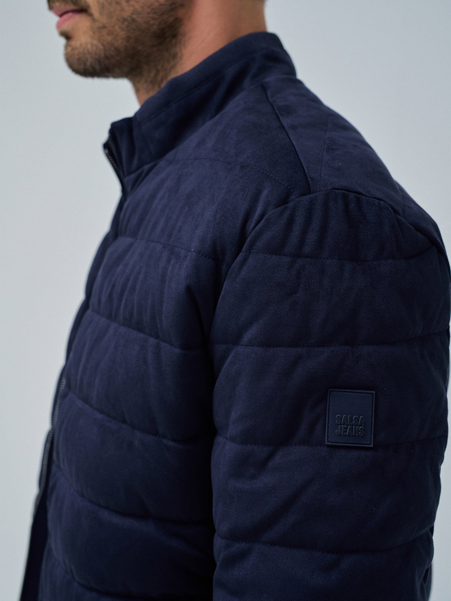 Casaco Puffer em Suede