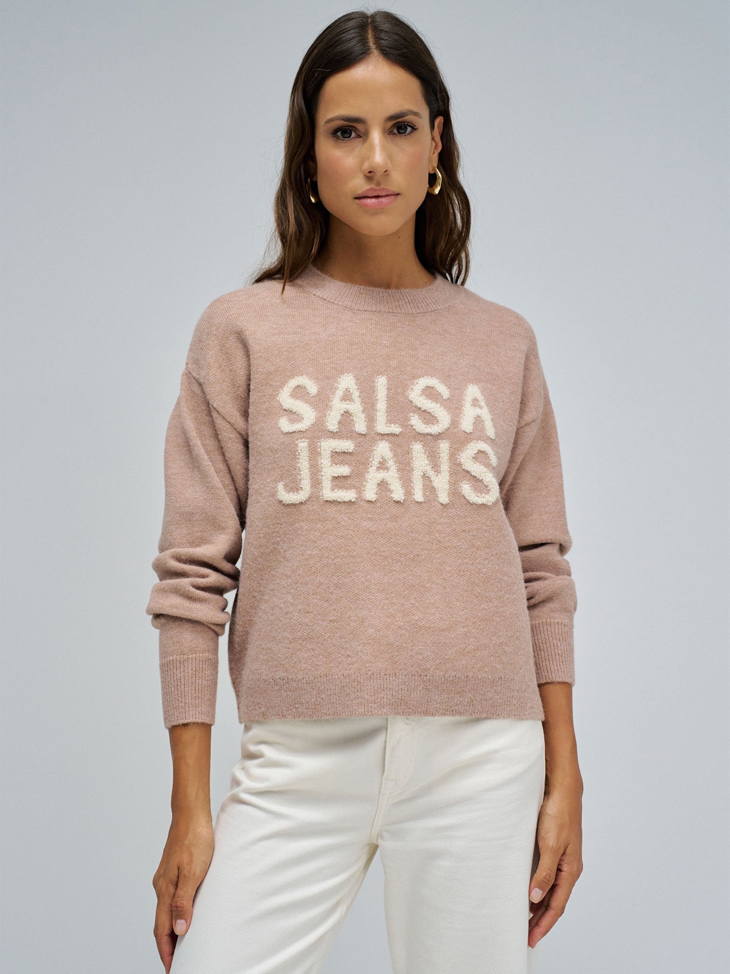 Camisola de Malha com Logo em Relevo