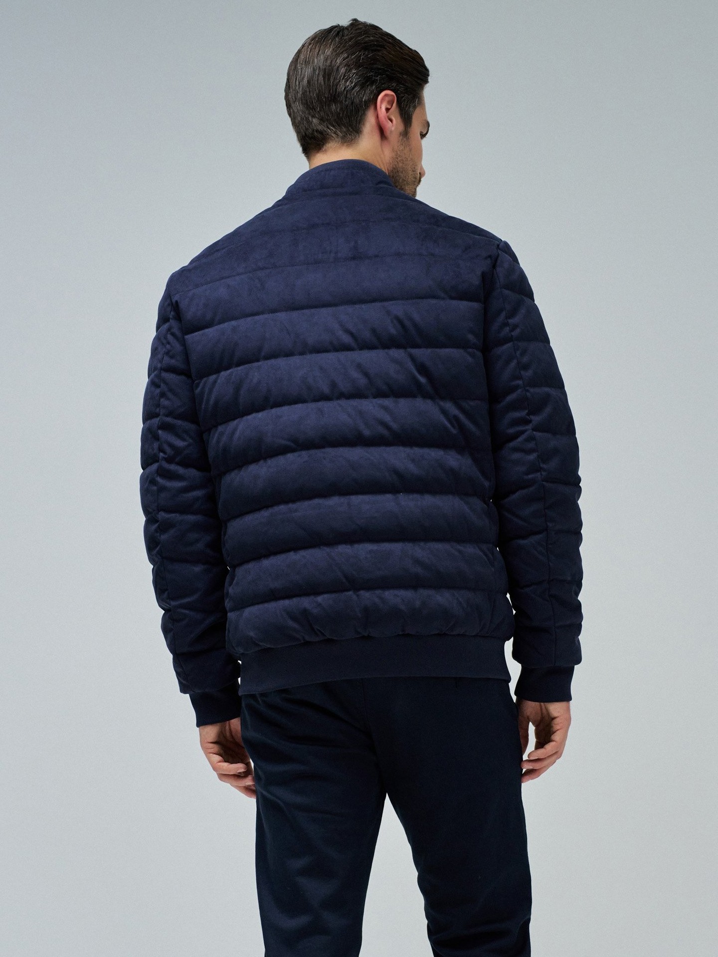 Casaco Puffer em Suede