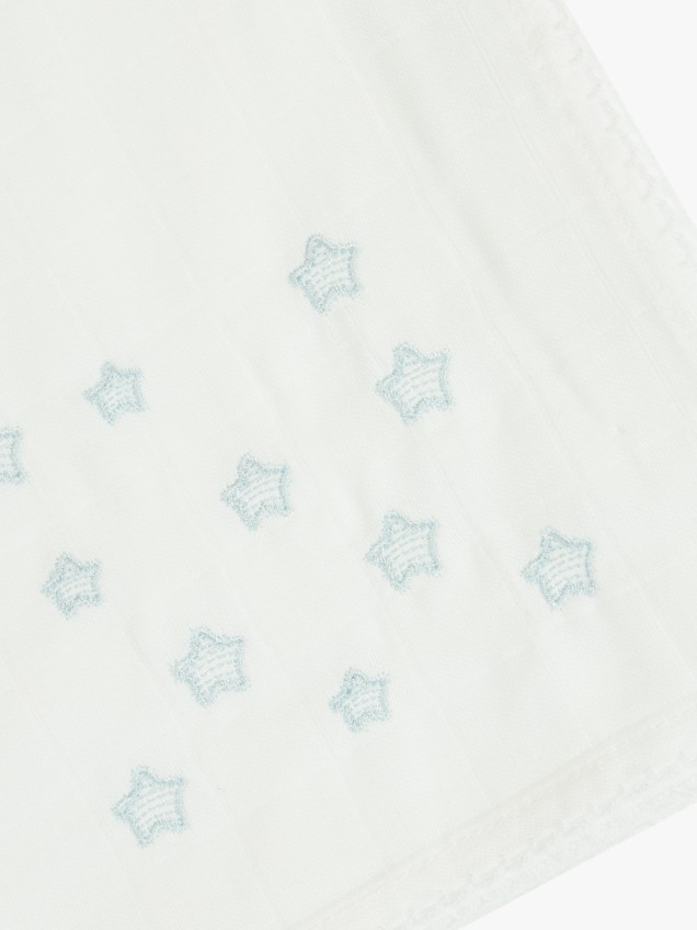 Fralda de Pano com Bordado de Estrelas
