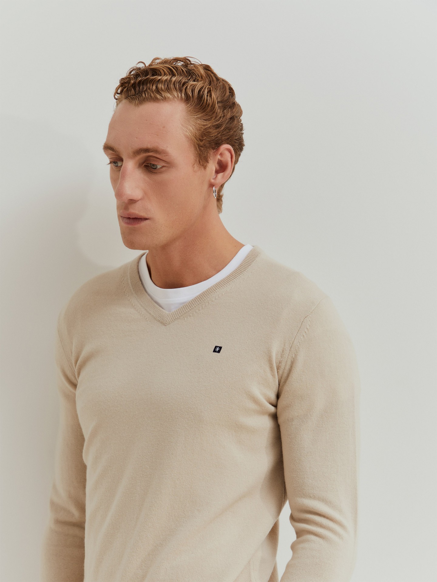 Pullover de Malha com Decote em V