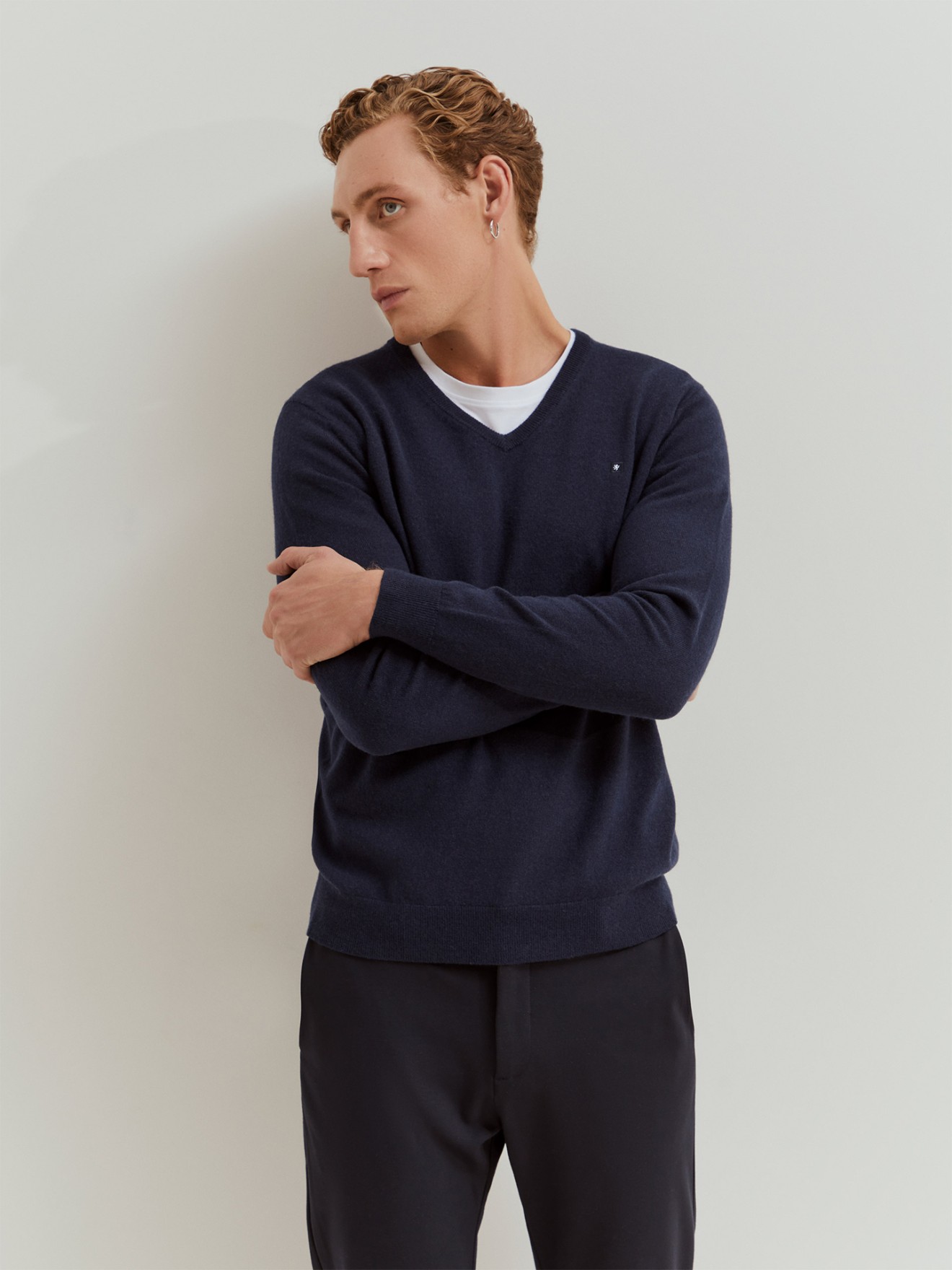 Pullover de Malha com Decote em V