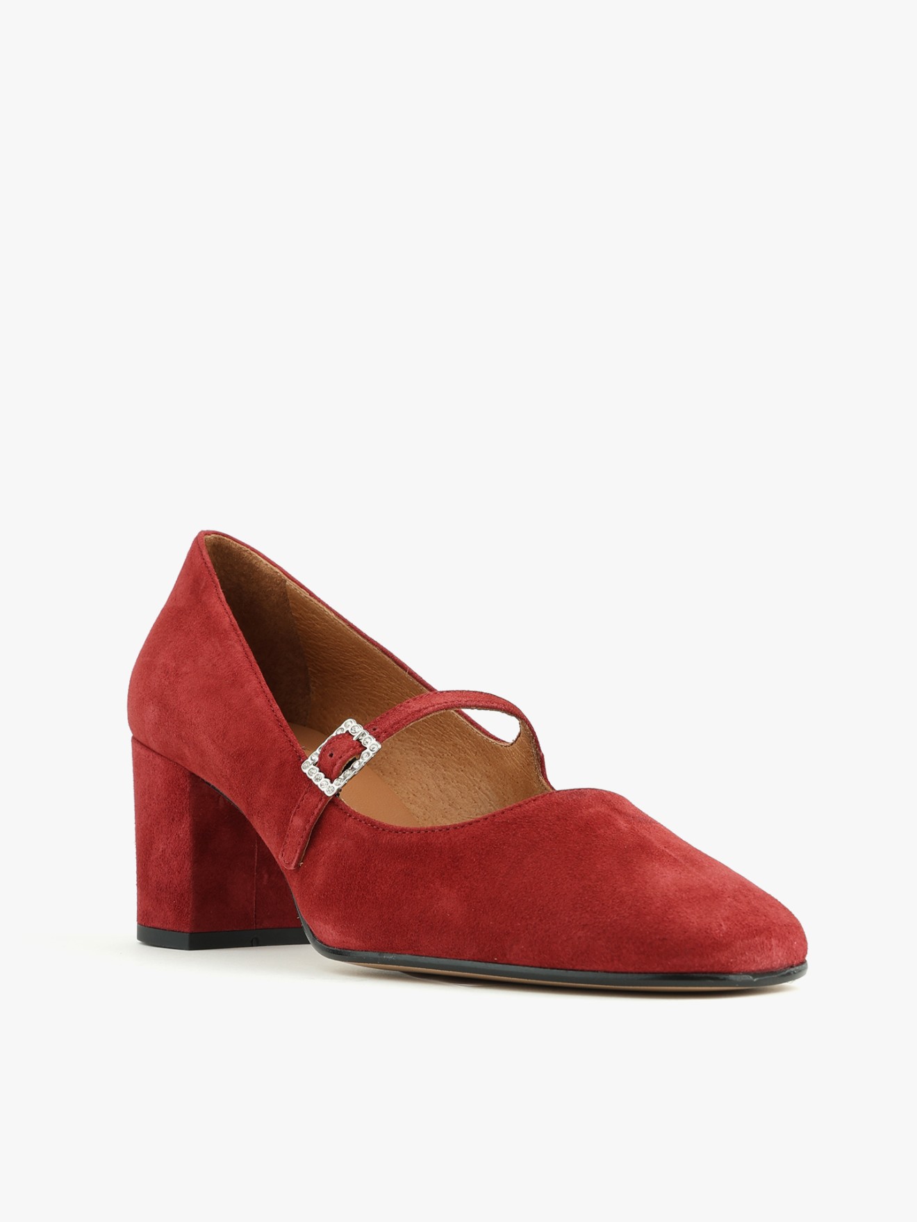 Sapatos em Camura com Salto Bloco