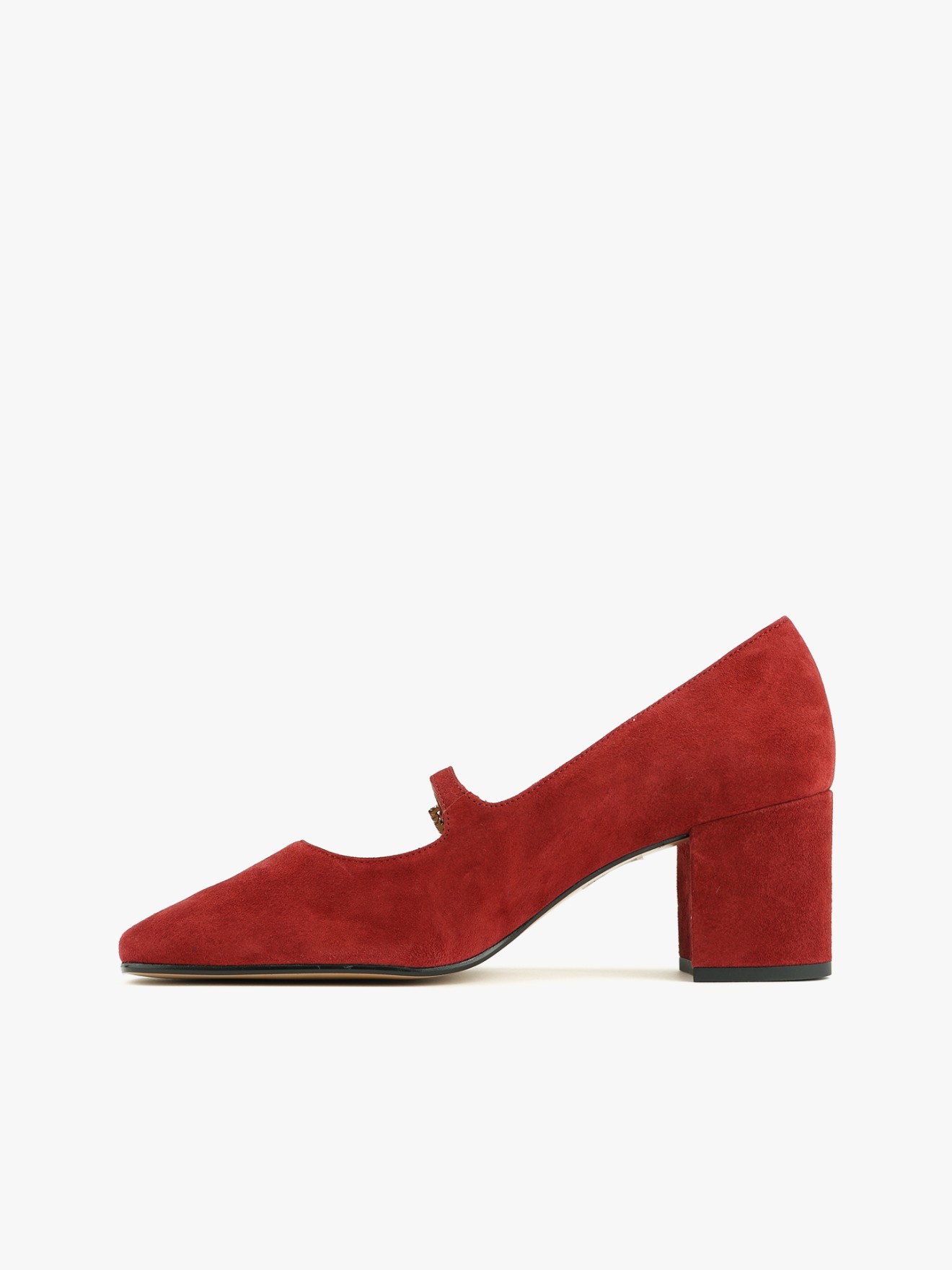 Sapatos em Camurça com Salto Bloco