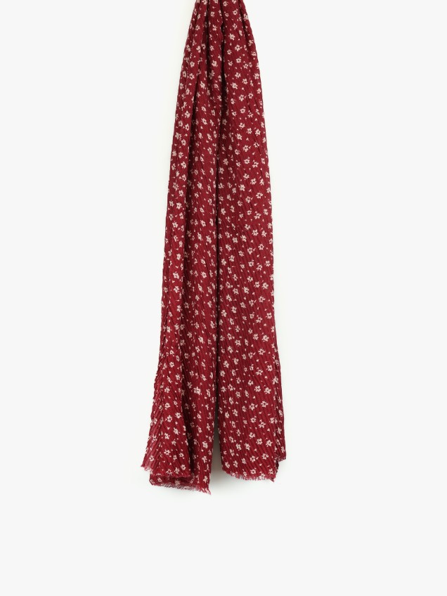Echarpe Plissada com Padr�o Floral