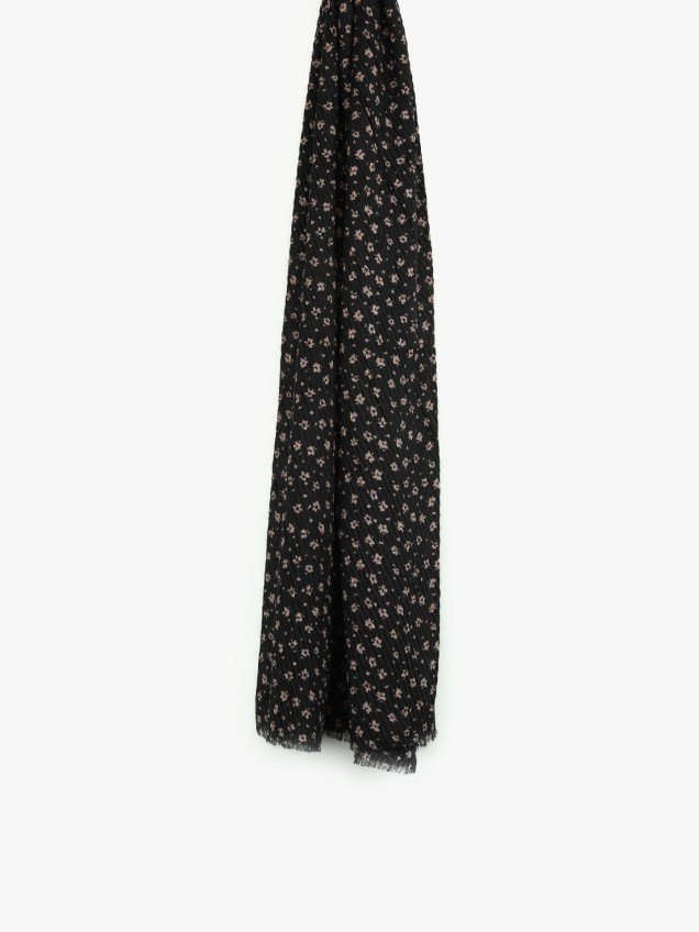 Echarpe Plissada com Padr�o Floral
