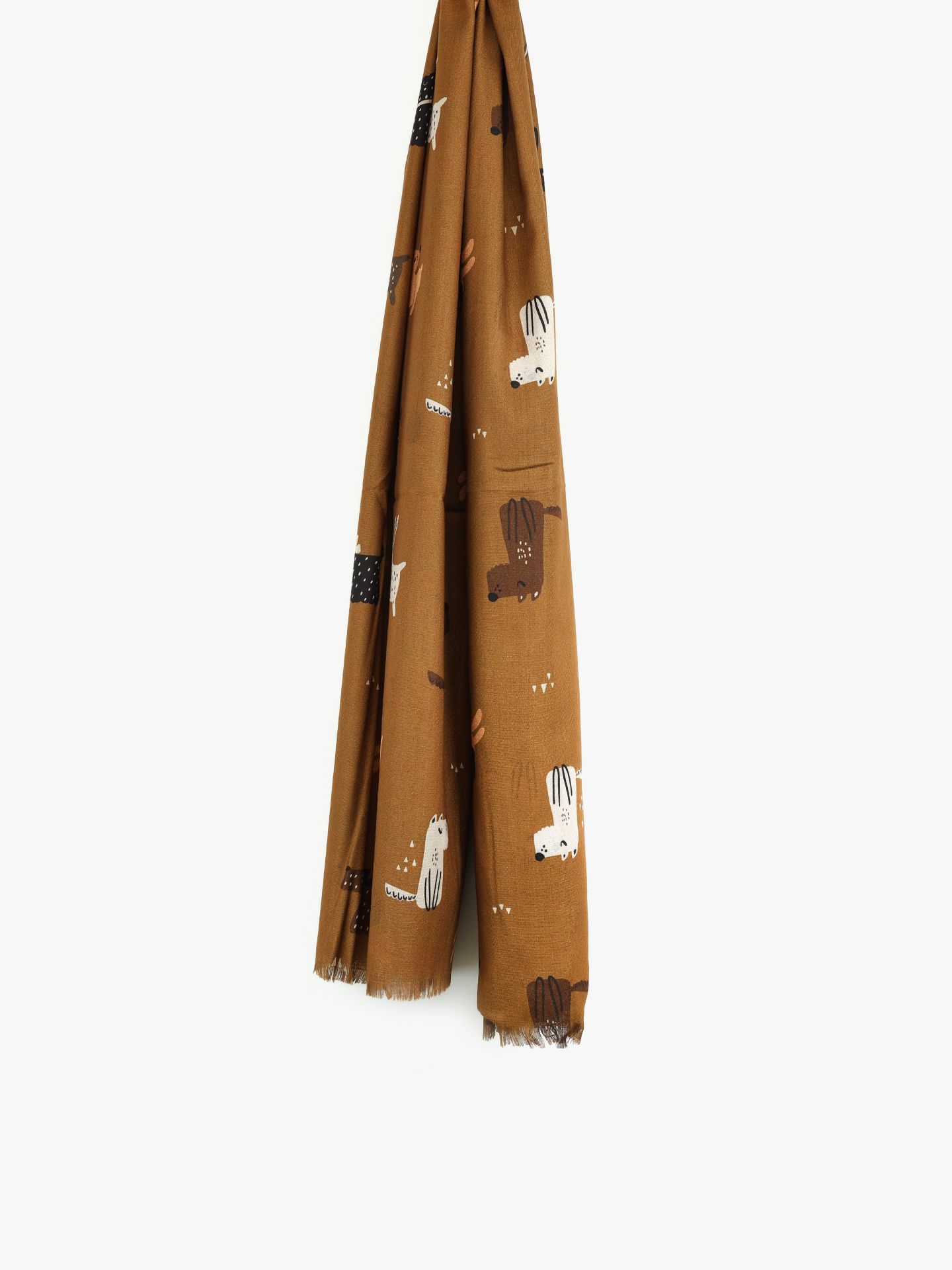 Echarpe com Padrão de Cães