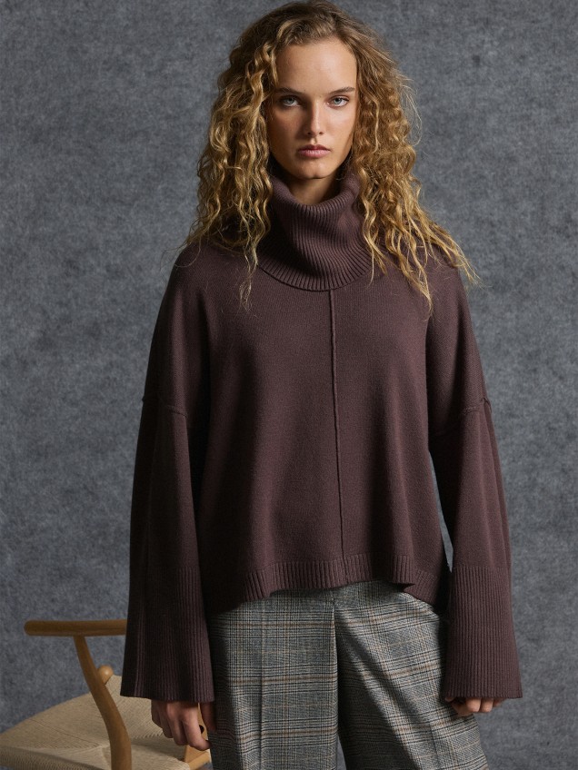 Camisola de Malha com Gola Removível