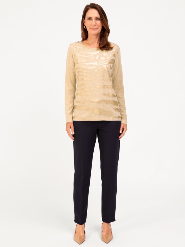 Camisola com Estampado Metalizado Dami