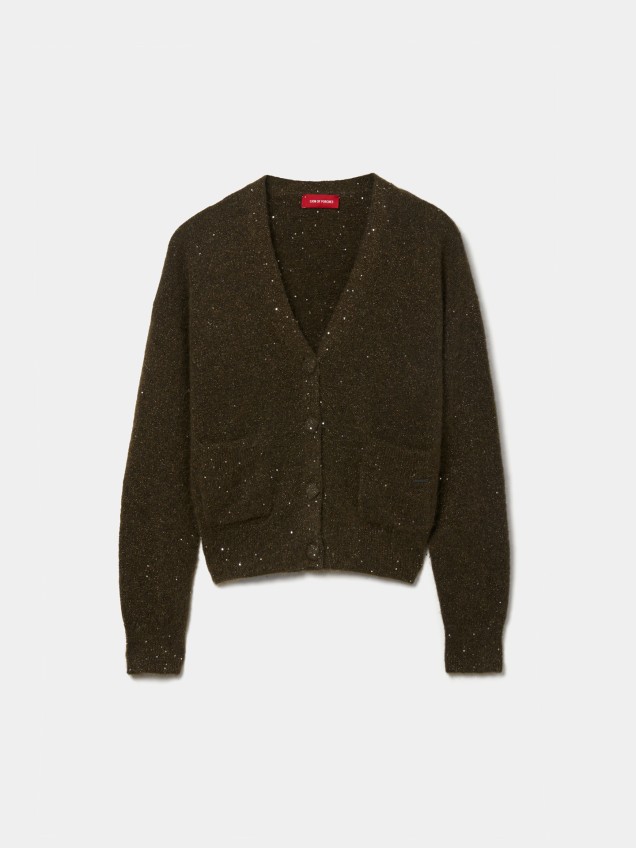 Casaco de Malha com Decote em V