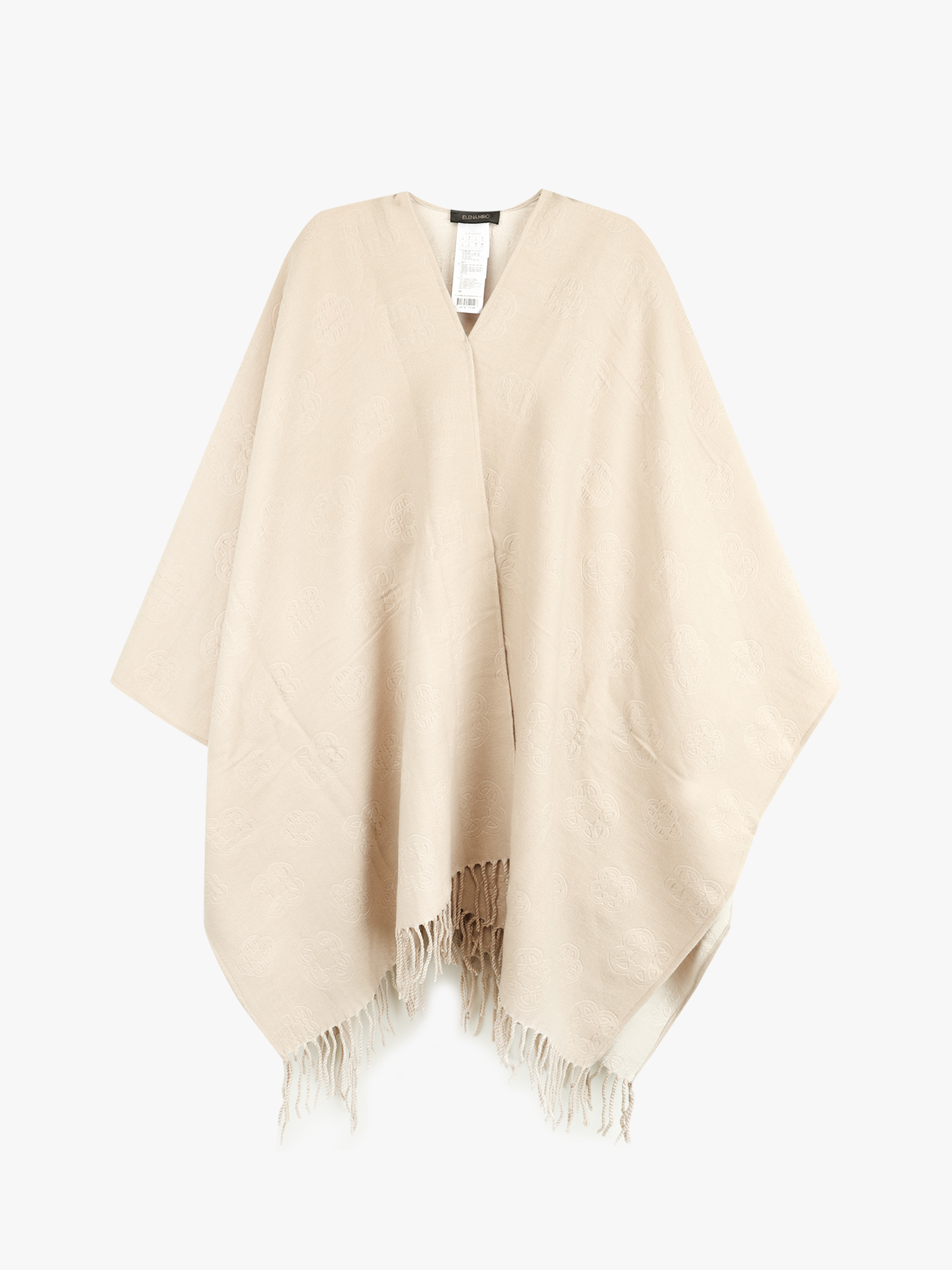 Poncho com Padro e Franjas