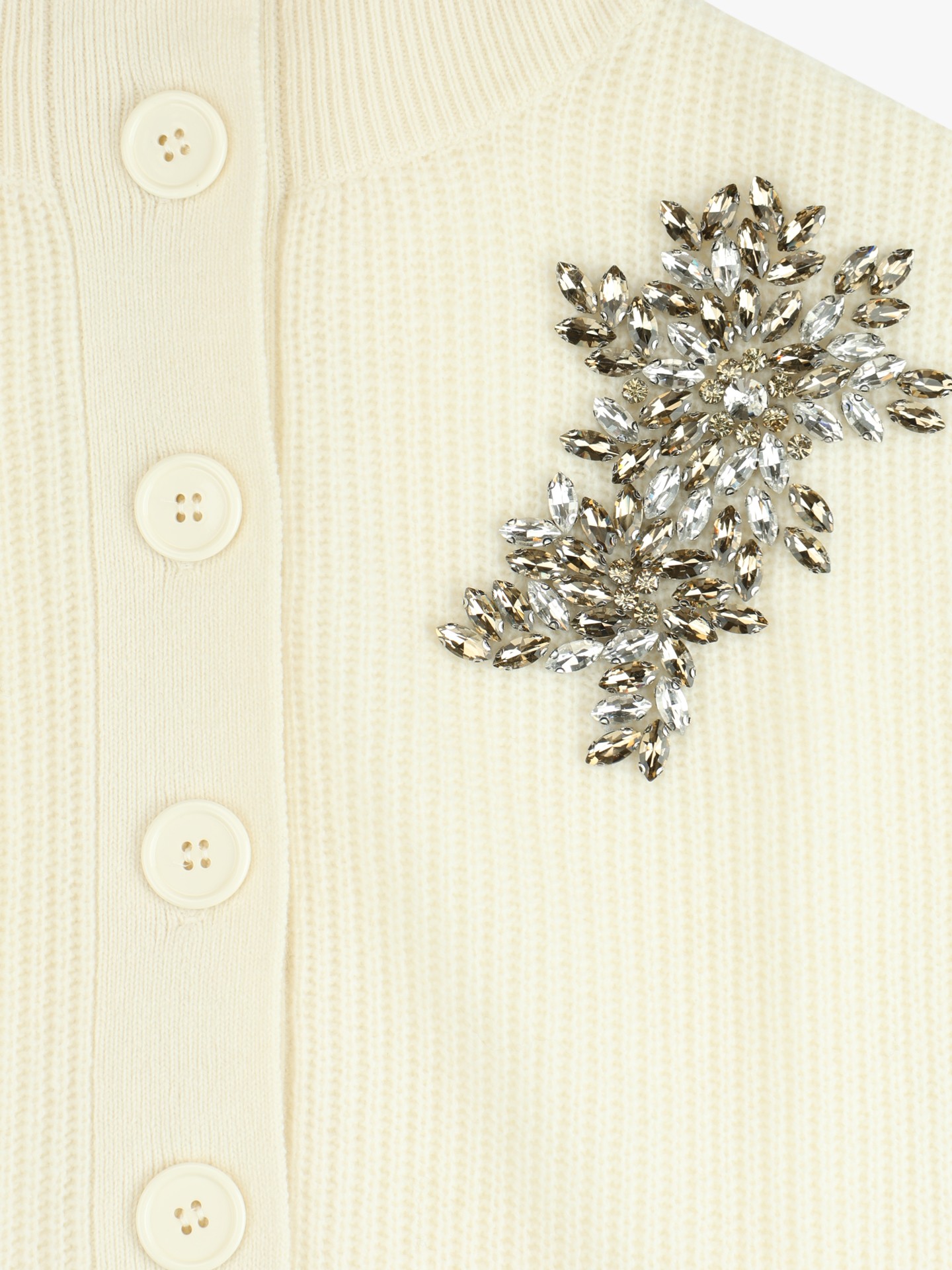 Colete de Gola Alta em Malha Canelada